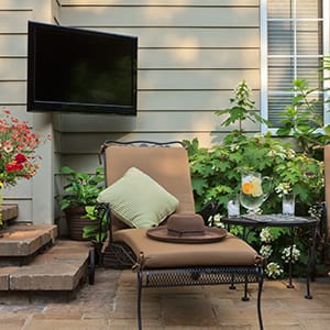 Outdoor backyard tv